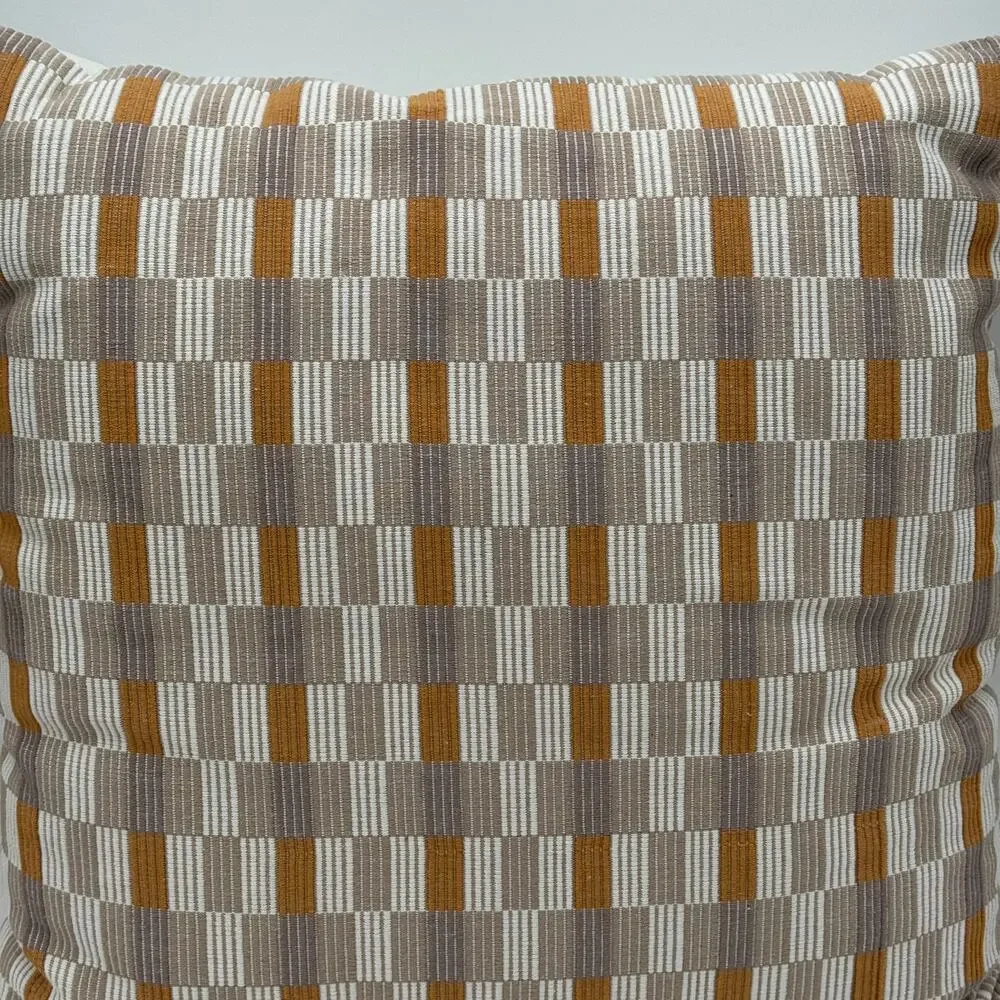 Threshold Oversized‎ 24x24 Woven Linework Throw Pillow Textured Gold NEW
